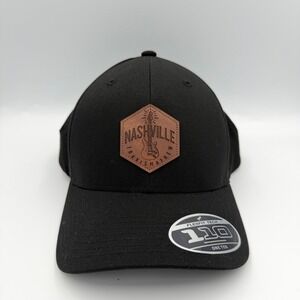 TravisMathew Nashville Guitar‎ Hexagon Logo Flexfit 110 Cap Hat Black Mens